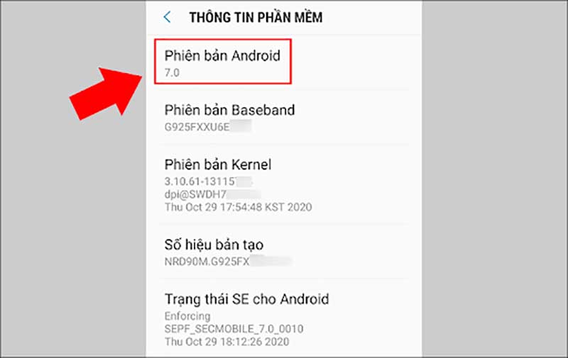 Thông tin phần mềm Android chi tiết