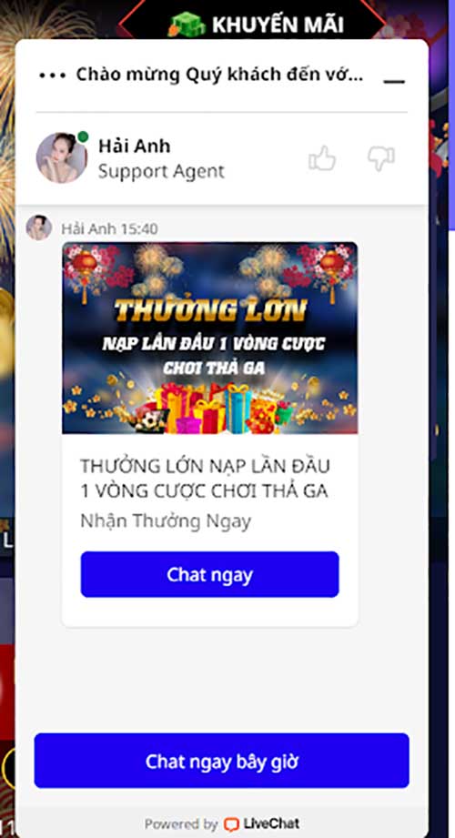 Chat trực tuyến tại nhà cái