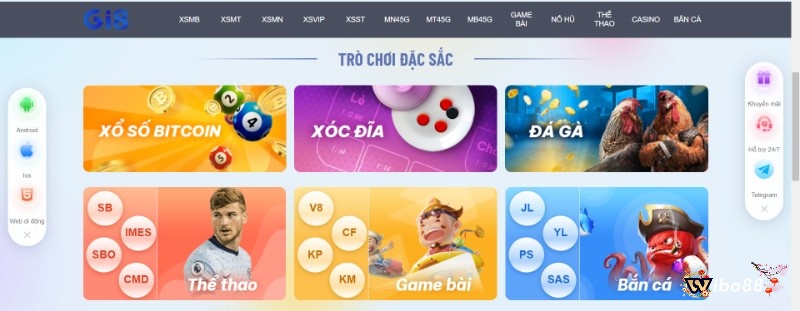 Kho game đặt cược cực hấp dẫn tại nhà cái Gi8 