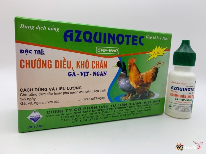 Thuốc Azquinotec dùng chữa gà gáy không ra tiếng sau khi ăn no hoặc vần