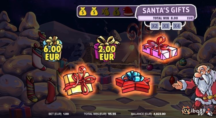 Những phần thưởng hấp dẫn trong slot Santa vs Rudolf