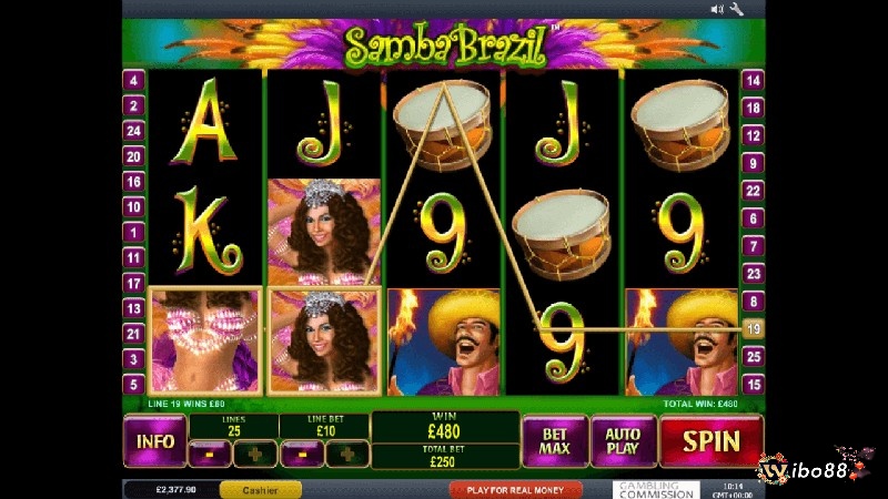 Cách chơi slot Samba Brazil trực tuyến rất đơn giản