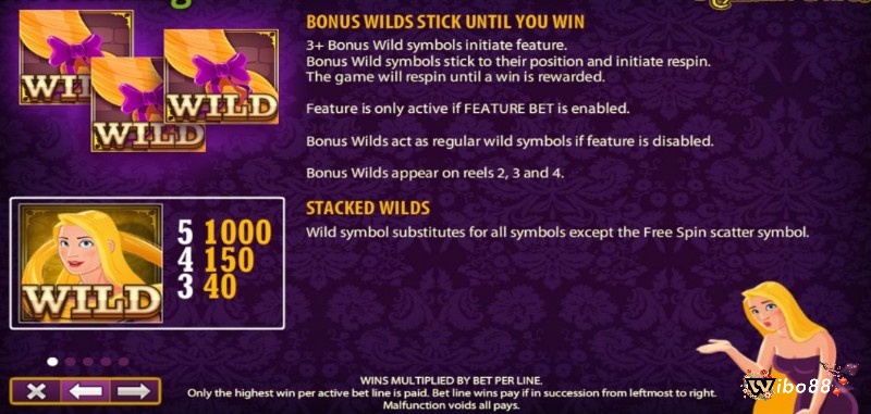 Biểu tượng Bonus Wild và "Wild Stick" trong game