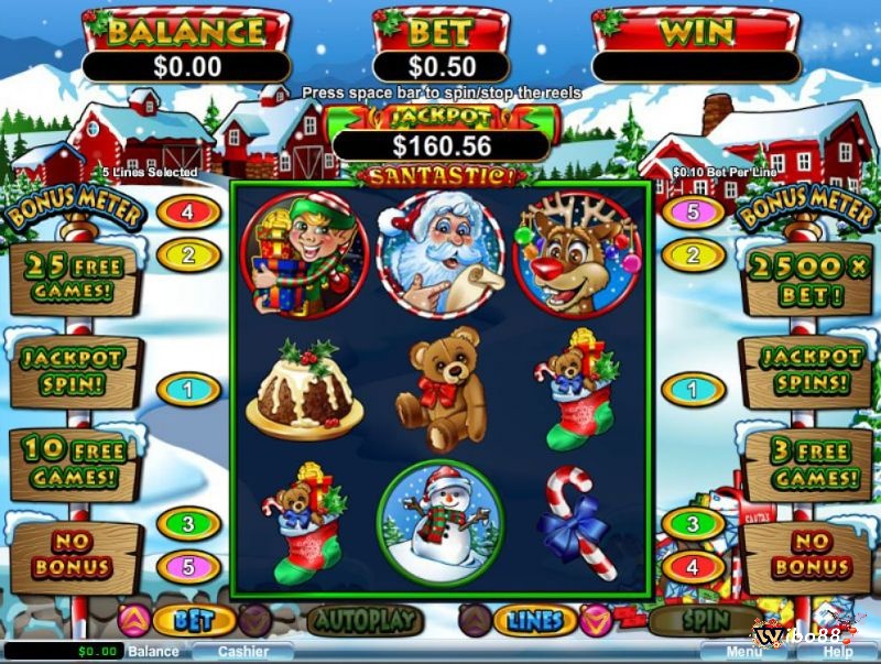 Santastic là game slot mang đậm không khí lễ hội Giáng sinh