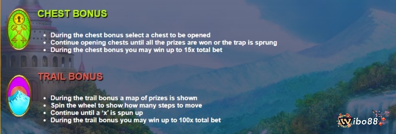 Chest Bonus và Trail Bonus đem đến hệ số nhân lên tới 100x cược