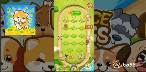 Để kiếm tiền trong Money Dog game thủ cần nuôi và kết hợp các chú chó để tăng cấp