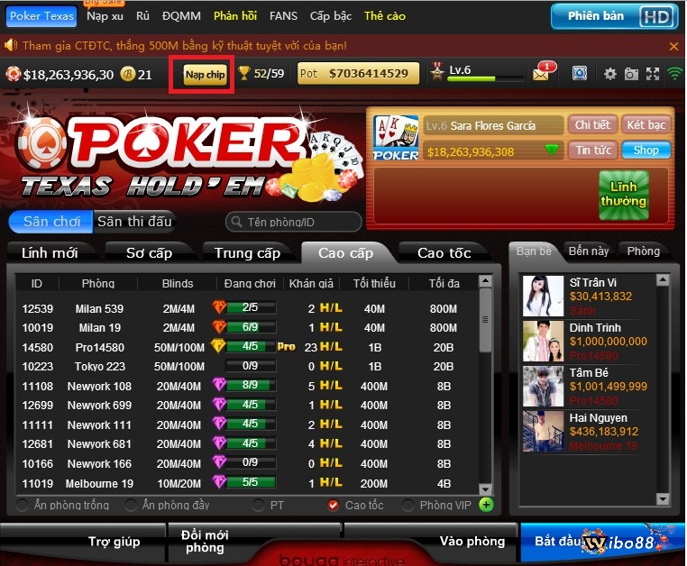 Game bài online Texas Poker Việt Nam