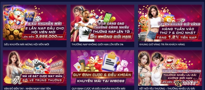 Wibo88 luôn tạo điều kiện tốt nhất cho người chơi nổ hũ với nhiều chương trình khuyến mãi