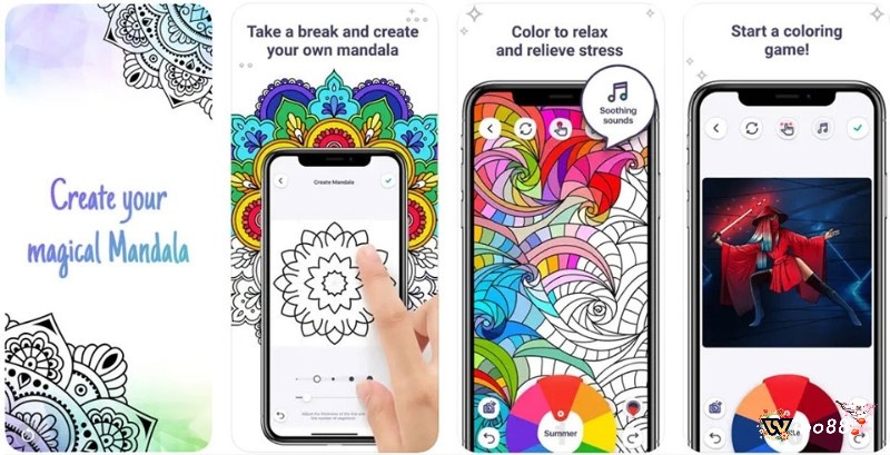 Coloring Book for Me có kho tranh độc đáo với hơn 40 gam màu